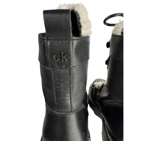 Calvin Klein Women's Alaina Hiking Boots Black‎ Size 7m NWOB - Picture 7 of 10
